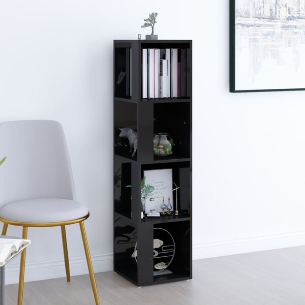 Corner Cabinet High Gloss Black 33x33x132 cm Engineered Wood