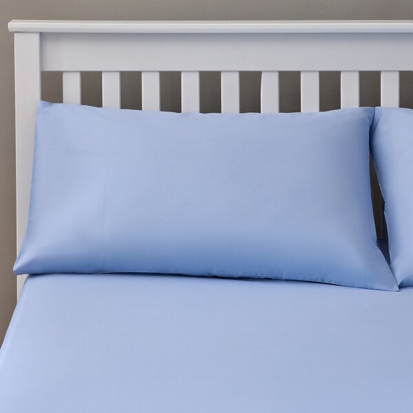 The Willow Manor Easy Care Pillowcase Pair - Light Blue