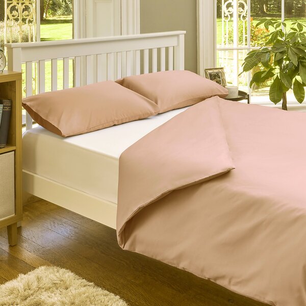 The Willow Manor Easy Care Percale Single Duvet Set - Pink