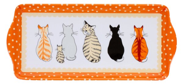 Ulster Weavers Cats in Waiting Small Melamine Tray White/Orange/Black
