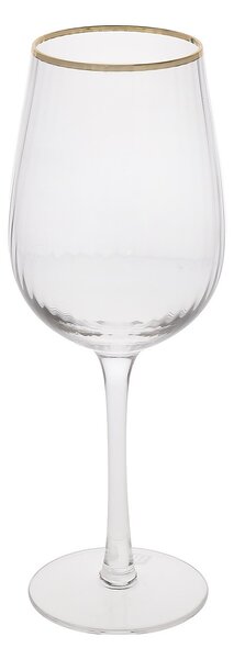 House Beautiful Textured Gold Detail White Wine Glass