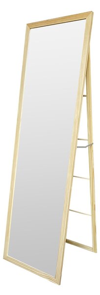 Pine Full Length Free Standing Mirror with Rail