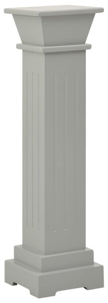 Classic Square Pillar Plant Stand Grey 17x17x66 cm MDF