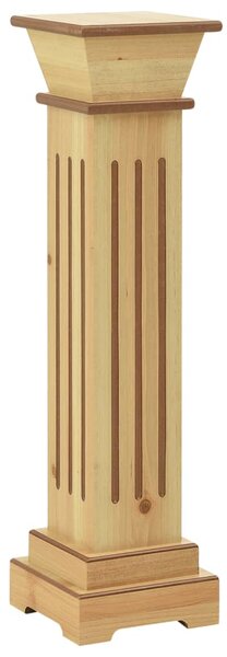 Classic Square Pillar Plant Stand Light Wood 17x17x66 cm MDF