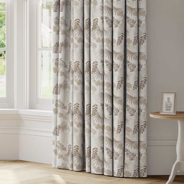 Tropical Made to Measure Curtains Brown/Grey