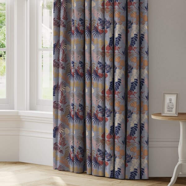 Tropical Made to Measure Curtains Red/Blue/Yellow