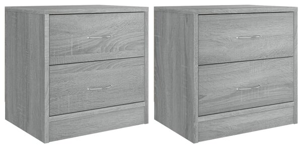 Bedside Cabinets 2 pcs Grey Sonoma 40x30x40 cm Engineered Wood