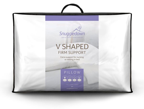Snuggledown V-Shaped Pillow White