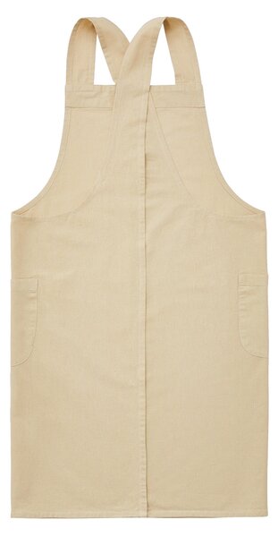 Cotton Cross Over Apron Natural Brown