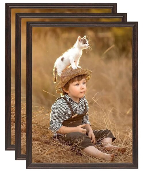 Photo Frames Collage 3 pcs for Wall or Table Black 20x25 cm MDF