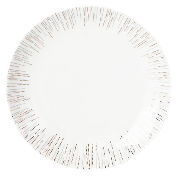 Glamour Porcelain Dinner Plate White