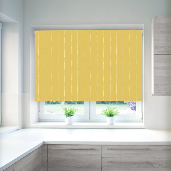 Tracery Submarine Blackout Roller Blind Yellow/White