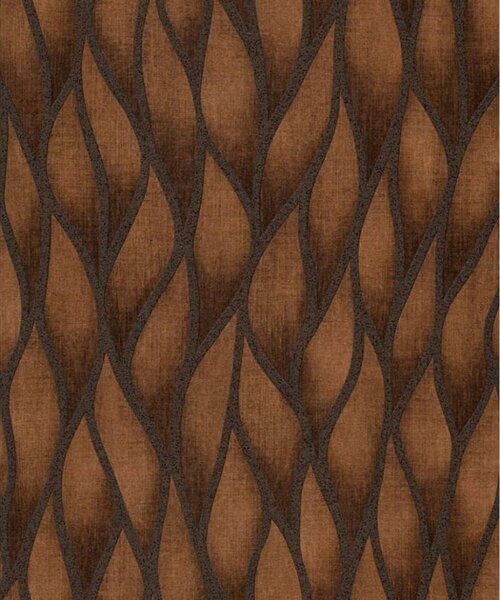Noordwand Topchic Wallpaper Flames and Drops Metallic Brown