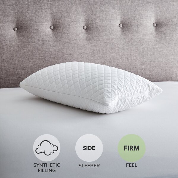 Super Comfort Quilted Foam Firm-Support Pillow White