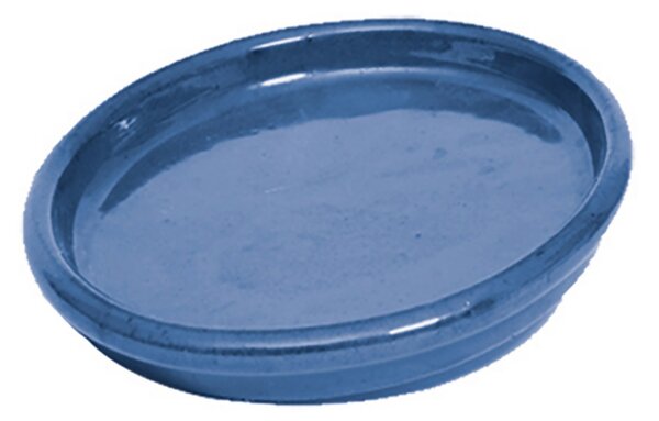Glazed Chiswick Blue Pot Saucer - 22cm