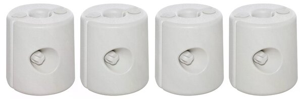 Outsunny Tent Weight Base, 4pcs Plastic Anchor Weights-White
