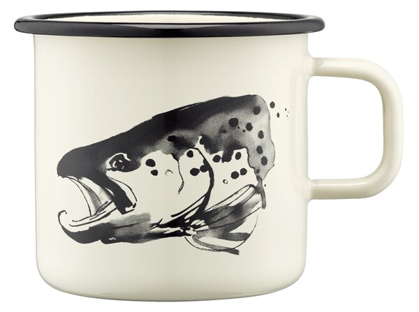 Muurla Teemu Järvi x Muurla enamel mug 55 cl Pike & Trout