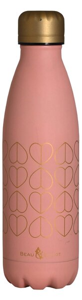 Beau and Elliot Blush 500ml Insulated Drinks Bottle Pink and Gold