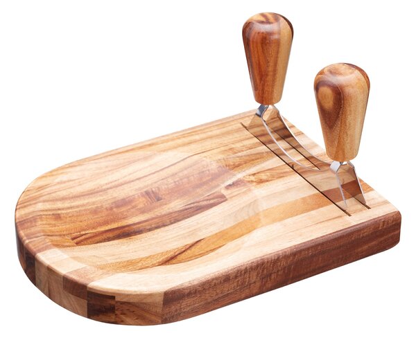 KitchenCraft Acacia Wood Hachoir & Chopping Board Brown