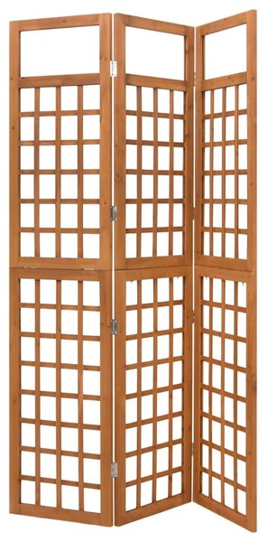 3-Panel Room Divider/Trellis Solid Fir Wood 121x180.5 cm