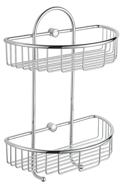 Bathstore Wire Double Semi Circle Basket - Chrome