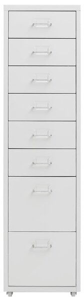 Mobile File Cabinet Grey 28x41x109 cm Metal