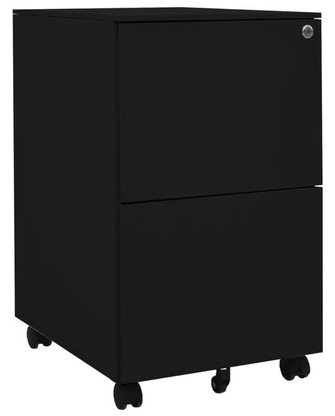 Mobile File Cabinet Black 39x45x67 cm Steel