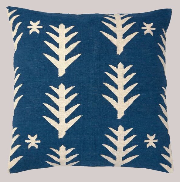 Aspen Cotton Dhurrie Large Floor Cushion Cover - Blue