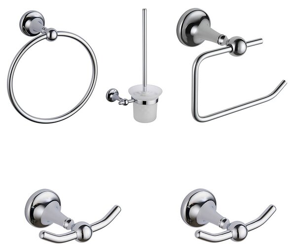 Bathstore Traditional 5 Piece Wall Mounted Bathroom Accessories Set
