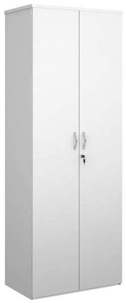 Tully Double Door Cupboards, 5 Shelf - 80wx47dx214h (cm), White