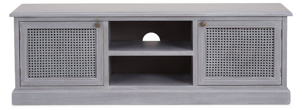 Lucy Cane Grey Wide TV Stand Slate (Grey)