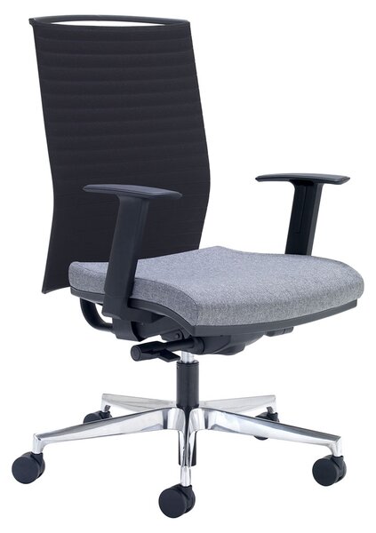 Riviera High Back Operator Chair With Black Backrest, Aluminium/Lifetime