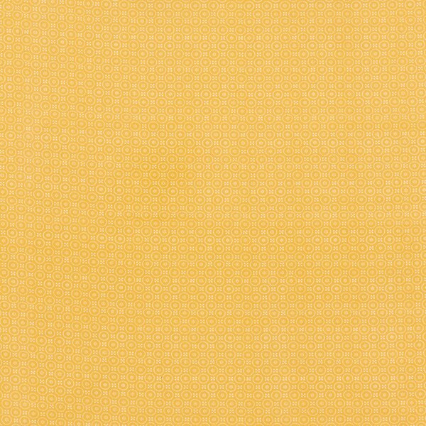 By the Metre Dolly Ochre PVC Fabric Yellow/White