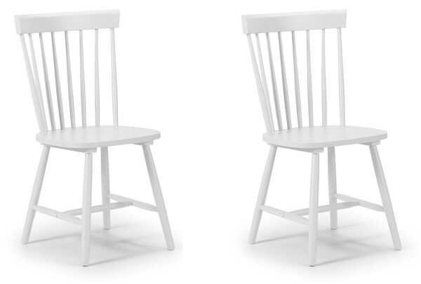 Torino Set of 2 Dining Chairs White