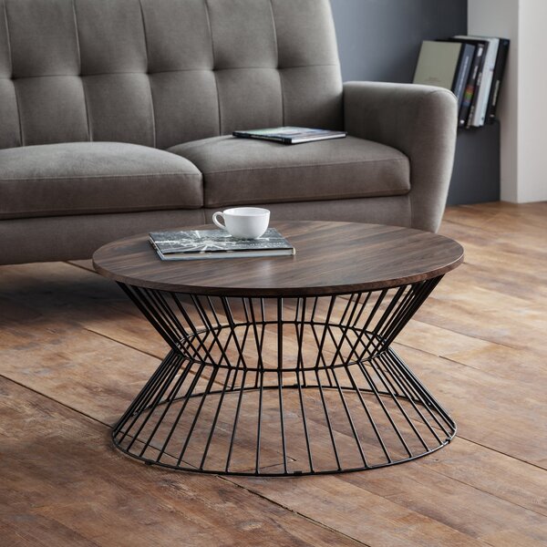 Jersey Round Wire Coffee Table Brown