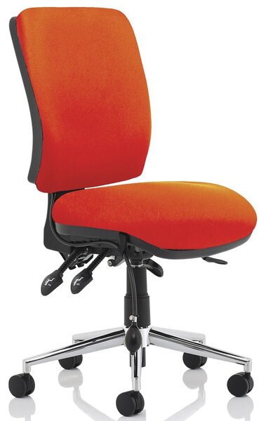Praktikos Medium Back Posture Operator Chair, Tabasco Red