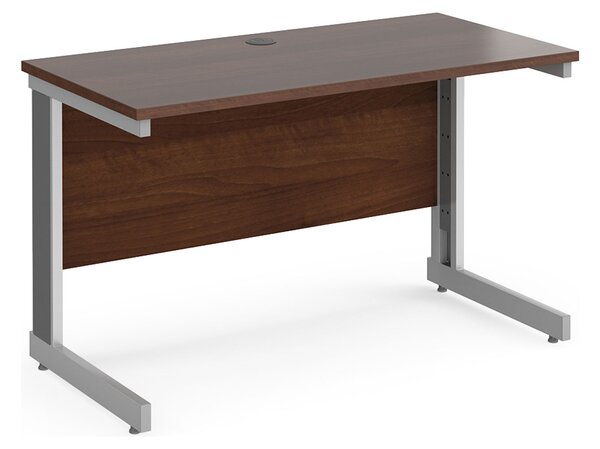 Tully Deluxe Narrow Rectangular Desk, 120wx60dx73h (cm), Walnut