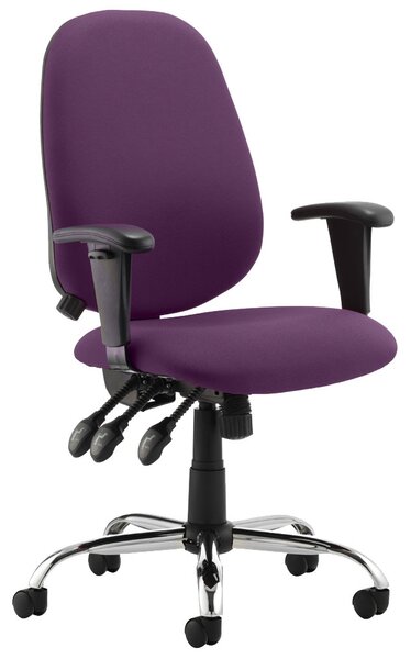 Sierra Pump Up Lumbar Operator Chair, Tansy Purple