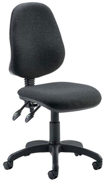 Lunar 2 Lever Operator Chair With No Arms, Charcoal