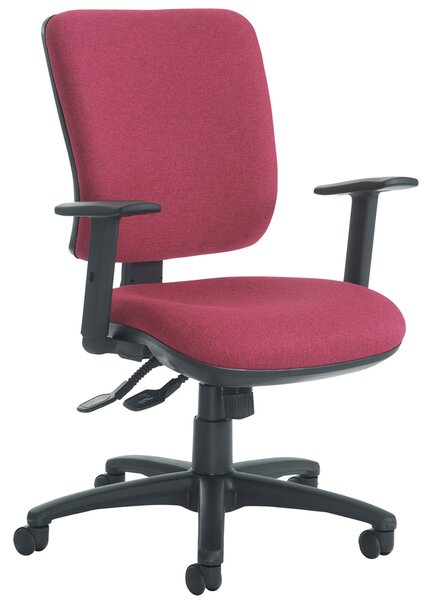 Polnoon High Back Operator Chair With Height Adjustable Arms, Scuba