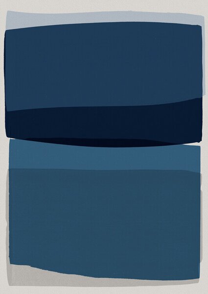 Illustration Modern Blue, Orara Studio, (30 x 40 cm)