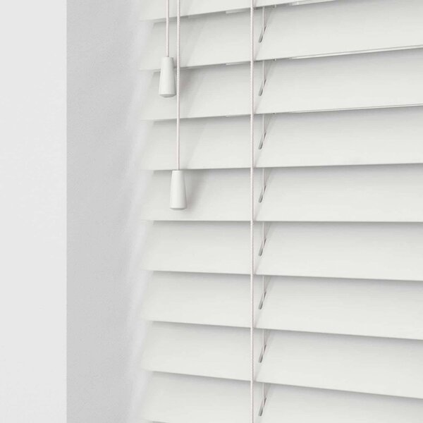 50mm Express String Made To Measure Faux Wooden Blind White