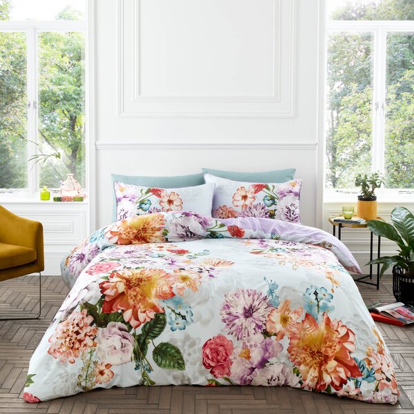 Hyperion Amaranth Floral Duvet Cover Bedding Set Purple