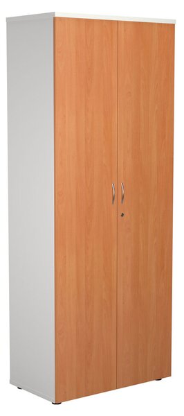 Progress Duo Double Door Cupboards, 4 shelf - 80wx45dx200h (cm), Warm Beech