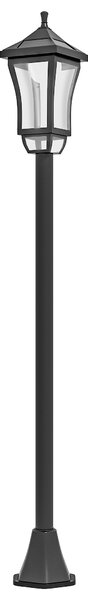 Outsunny 1.3 m Garden Lamp Post Light, LED Outdoor Solar Post Lights, Waterproof IP44 for Patio, Garden, Pathway, Cool White