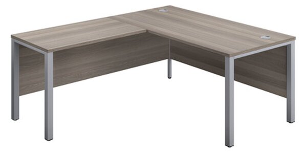 Proteus III L-Shape Desk, 160wx180dx73h (cm), Grey Oak