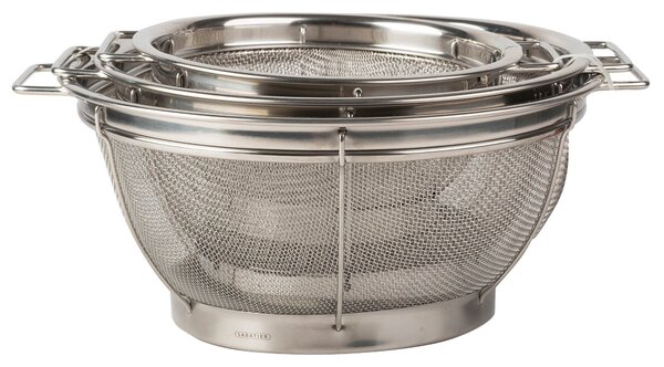 Sabatier Set of 3 Strainer Baskets Silver