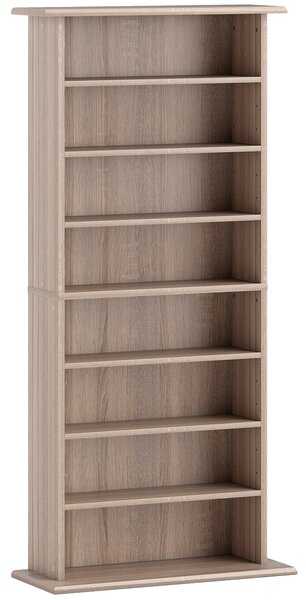 HOMCOM 360 CD Storage Unit - Natural Wood Finish