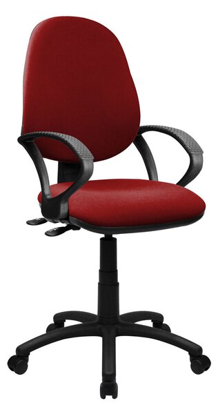 Barker Operator Chair With Fixed Arms, Burgundy