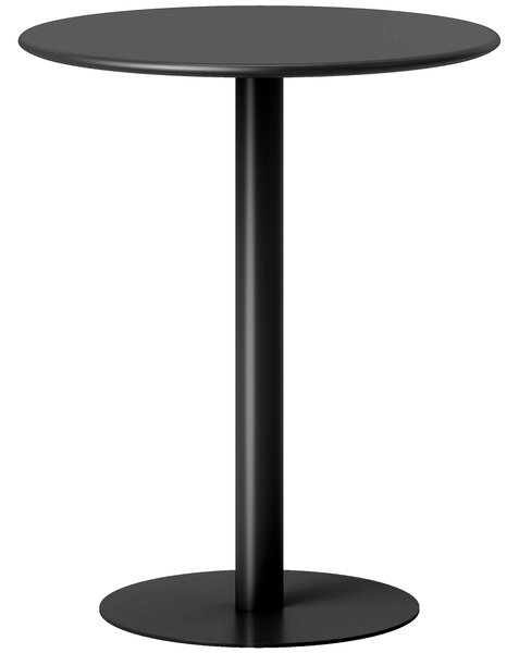 HOMCOM Dining Table, Round Kitchen Table with Steel Base for Living Room, Dining Room, 60 x 60 x 72cm, Black